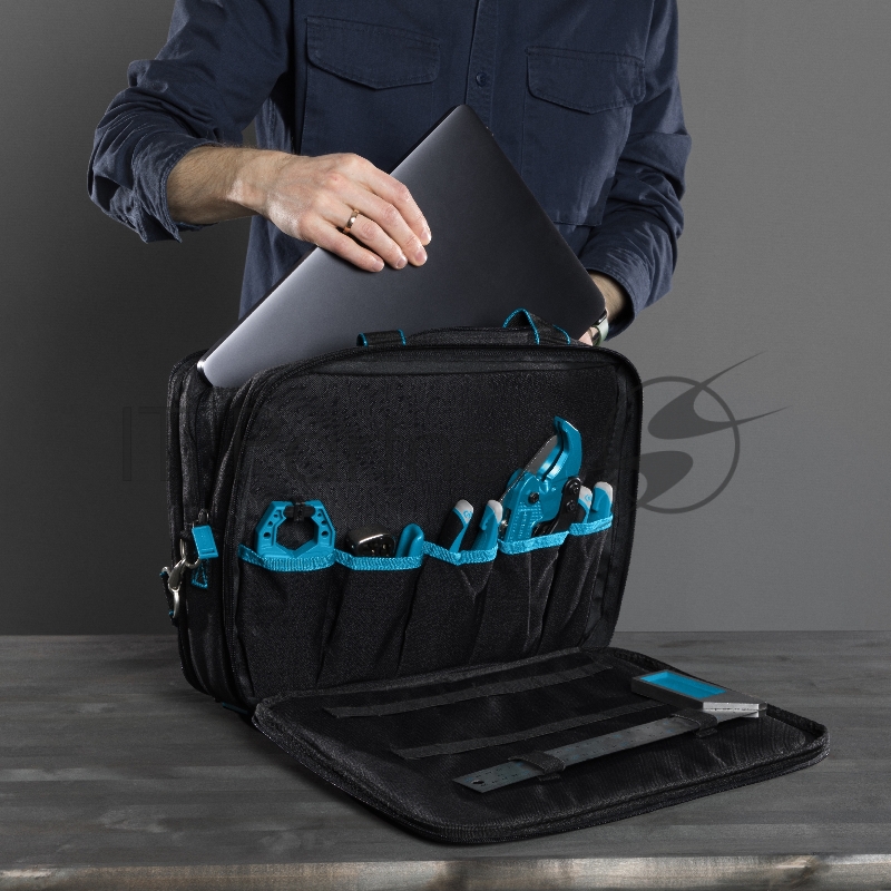 GROSS Сумка для инструмента Meister, 31 карман, отсек для ноутбука, наплечный ремень 90271