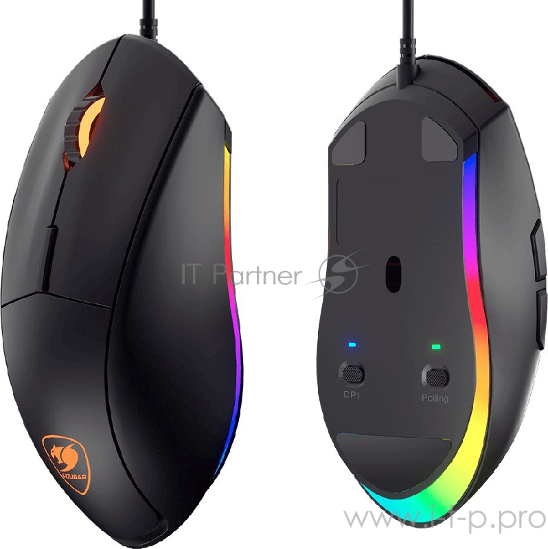 Cougar MINOS XT Игровая мышь (ADNS-3050, 6 кнопок, RGB подсветка, 4000 dpi, USB, черная)
