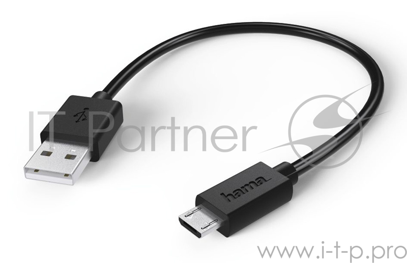 Кабель Hama 00123542 USB A(m) micro USB B (m) 0.2м черный