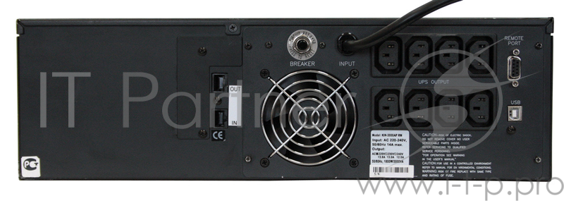 Источник бесперебойного питания Powercom King Pro RM KIN-3000AP LCD 1800Вт 3000ВА черный