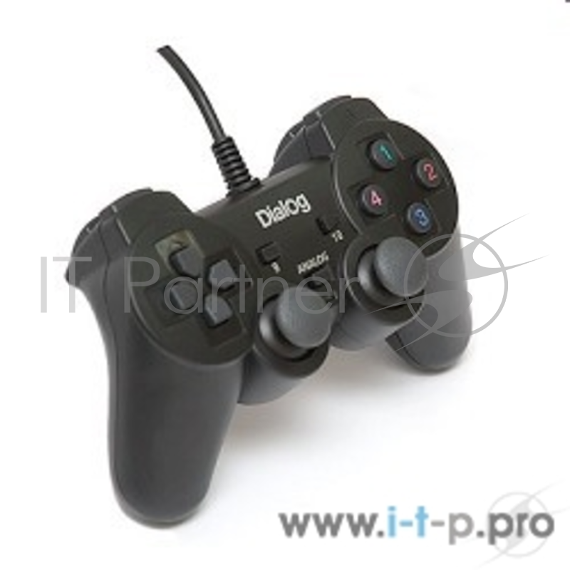 Геймпад Dialog Action GP-A11, черный {Геймпад, вибрация, 12 кнопок, USB}
