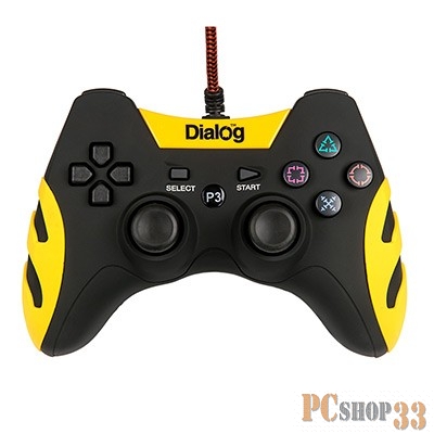 Dialog Gan-Kata GP-A21, черный {Геймпад, вибрация, 12 кнопок, PC USB/PS3, черный}