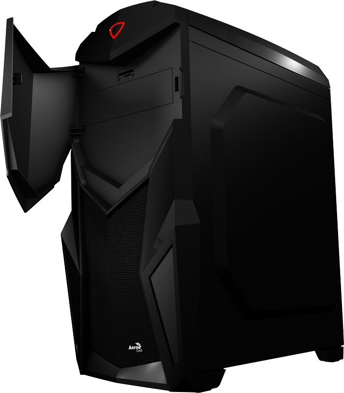 Корпус Aerocool Cruisestar без БП, Black Edition, ATX, боковое окно, черный