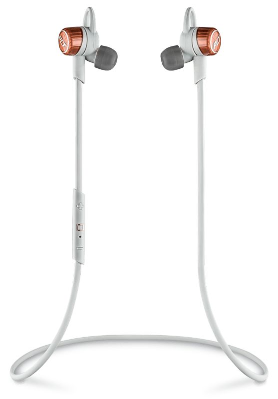 Гарнитура вкладыши Plantronics BackBeat Go 3 белый/оранжевый беспроводные bluetooth (в ушной раковин