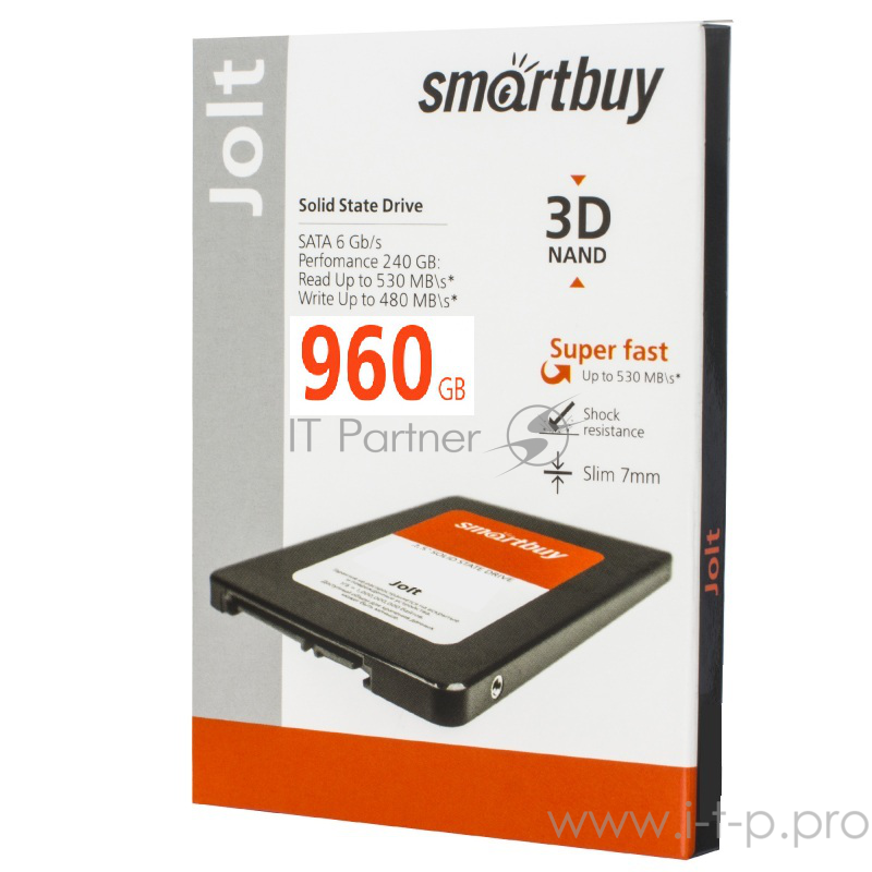 Smartbuy SSD 960Gb Jolt SB960GB-JLT-25SAT3 {SATA3.0, 7mm}