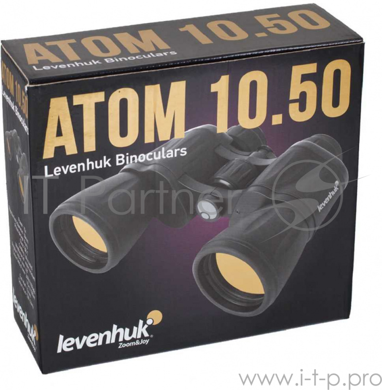 Бинокль Levenhuk 10-10x 50мм Atom 10x50 черный (67682)
