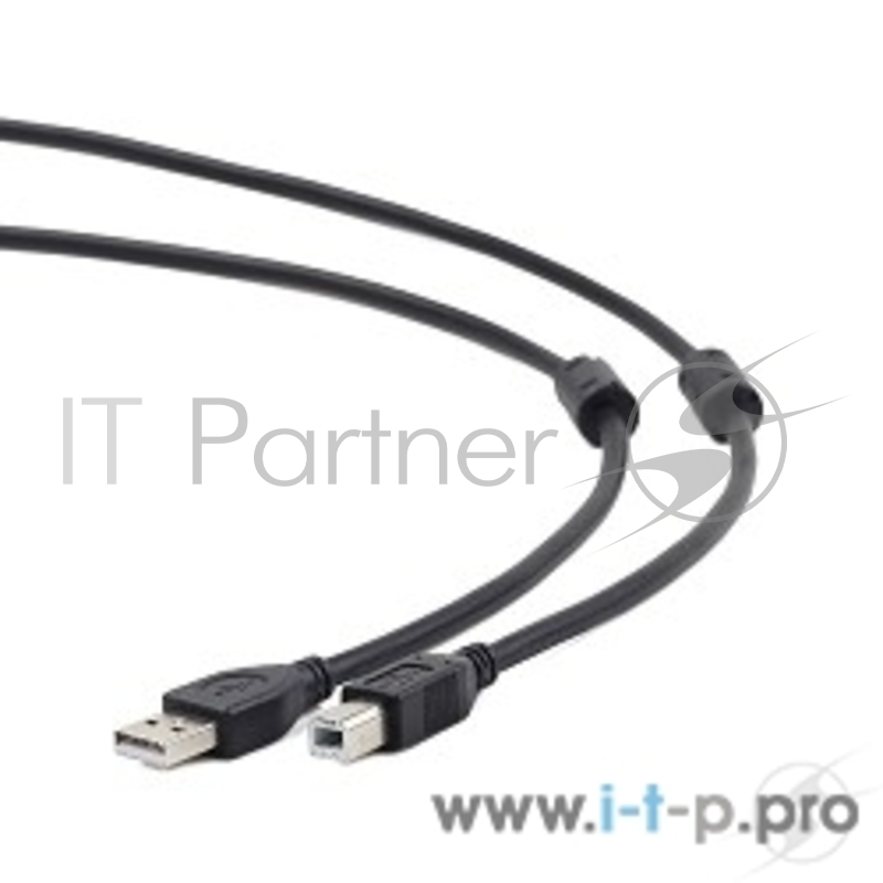 Кабель Gembird/Cablexpert CCF2-USB2-AMBM-10 USB 2.0 Pro Кабель , AM/BM, 3м, экран, 2феррит.кольца, черный, пакет