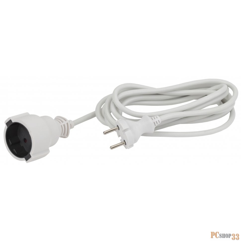 ЭРА Б0039820 Удлинитель UX(6)-1-5m без заземл, 1гн, 5м, ПВС, 2x0.75мм2, 6А