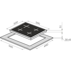Варочная электрическая панель MAUNFELD MEHE.64.85W