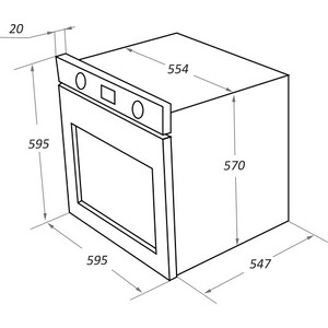 Шкаф духовой электрический MAUNFELD EOEH.7611SB