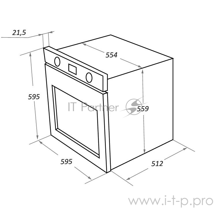 Шкаф духовой электрический MAUNFELD EOEFG.566RIB.MT