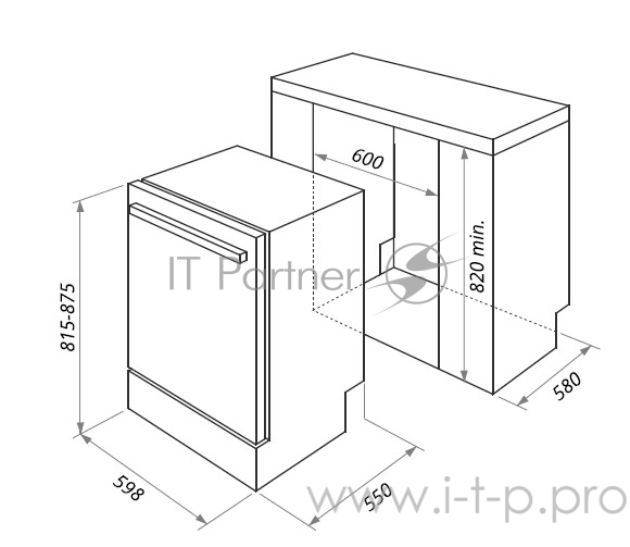 Посудомоечная бытовая машина MAUNFELD MLP-12I