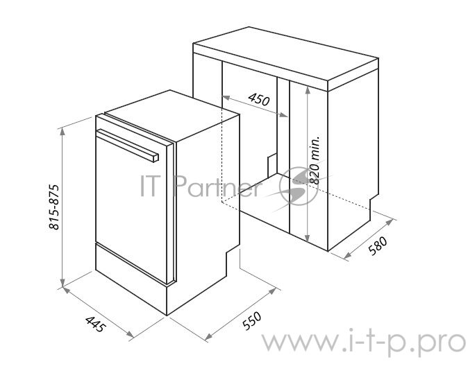 Посудомоечная бытовая машина MAUNFELD MLP-08IM