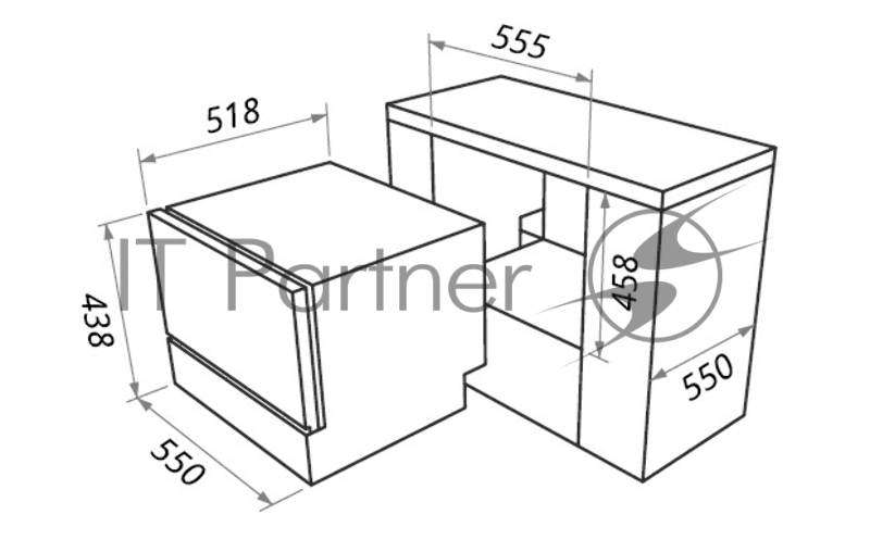 Посудомоечная машина Maunfeld MLP-06IM 1280Вт компактная, встраиваемая