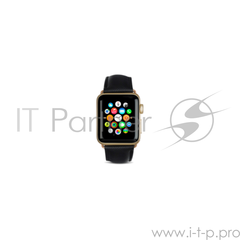 Ремешок Dbramante1928 Madrid для часов Apple Watch 38mm. Материал натуральная кожа. Цвет: черный.