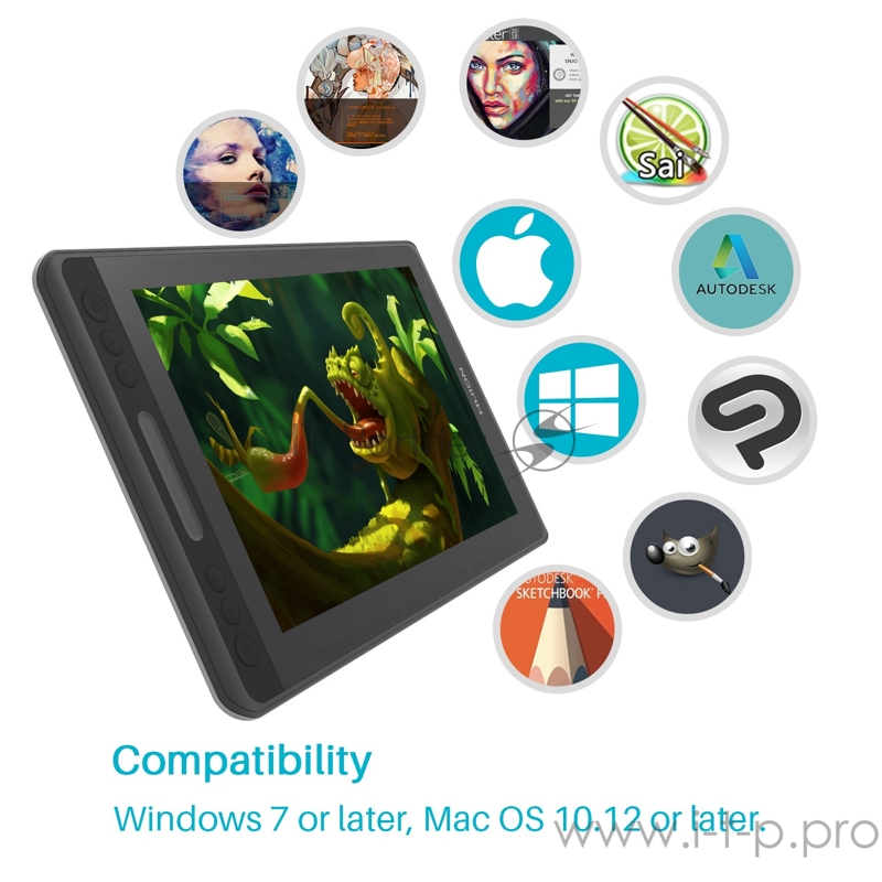 Интерактивный дисплей Сенсорный монитор Huion KAMVAS Pro 12