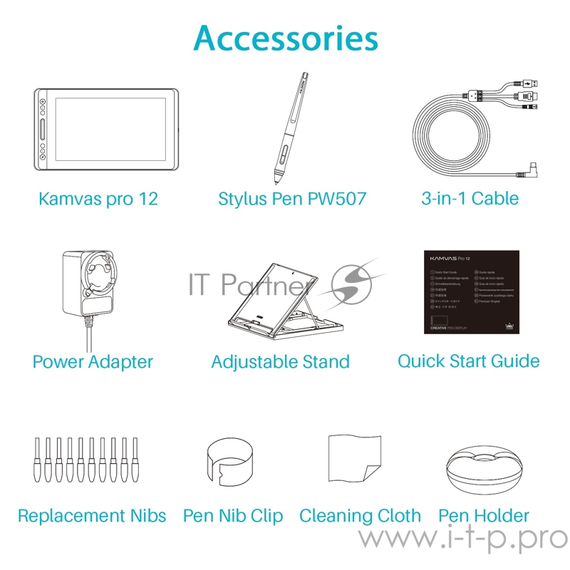 Интерактивный дисплей Сенсорный монитор Huion KAMVAS Pro 12