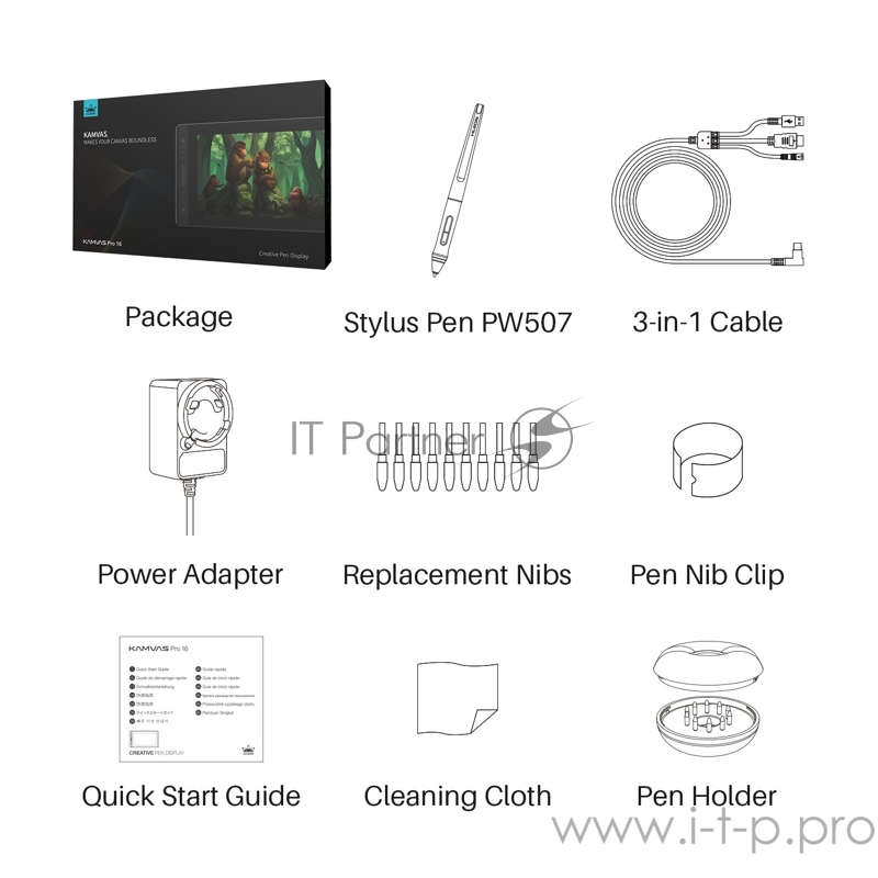 Интерактивный дисплей Сенсорный монитор Huion KAMVAS Pro 16