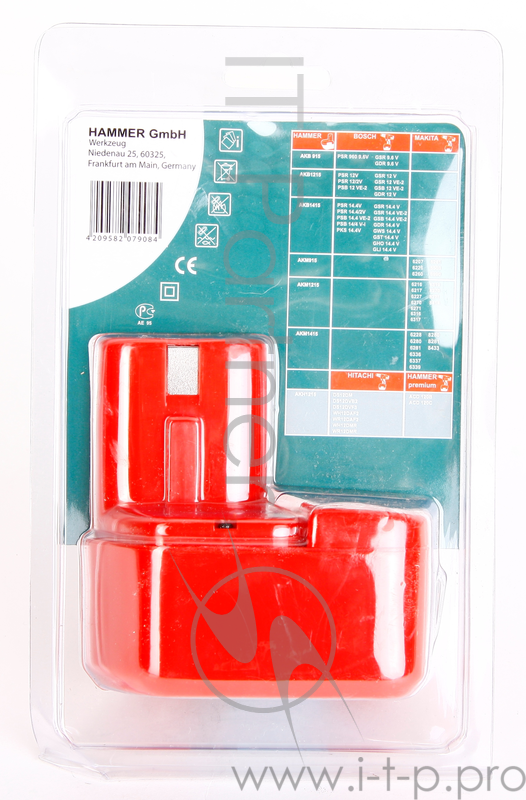 Аккумуляторы и Зарядные устройства Аккумулятор Hammer Flex AKH1215 12.0В 1.5Ач для HITACHI, Hammer Flex PREMIUM 17896 217-006