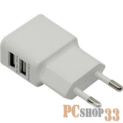 Аксессуар Orient Зарядное устройство USB от эл.сети PU-2402, DC 5V, 2100mA, 2 выхода (iPad,Galaxy), белый