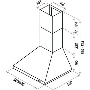 Вытяжка MAUNFELD AIRE 60 БЕЛЫЙ 500м3/ч 3скорости 48дБ 160Вт