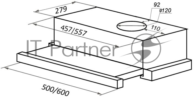 ВЫТЯЖКА MAUNFELD VS LIGHT 50 ЧЕРНЫЙ