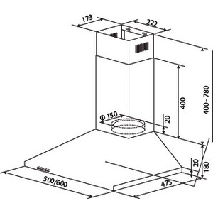 Вытяжка HOMSair DELTA 60 белый