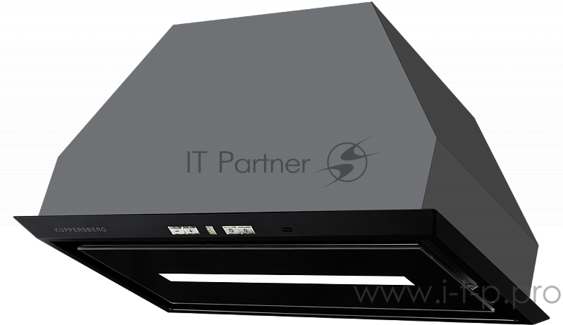 Вытяжка Kuppersberg Встраиваемая вытяжка, ширина 54 см, отвод/рециркуляция, 1000 м3/час, управление Soft Touch, 4 скорости, светодиодное освещение 1х13 Вт, металлические жироулавливающие фильтры, угольный фильтр (опция), цвет чёрный