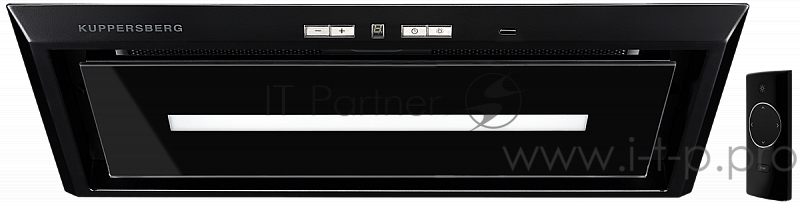 Вытяжка Kuppersberg Встраиваемая вытяжка, ширина 54 см, отвод/рециркуляция, 1000 м3/час, управление Soft Touch, 4 скорости, светодиодное освещение 1х13 Вт, металлические жироулавливающие фильтры, угольный фильтр (опция), цвет чёрный