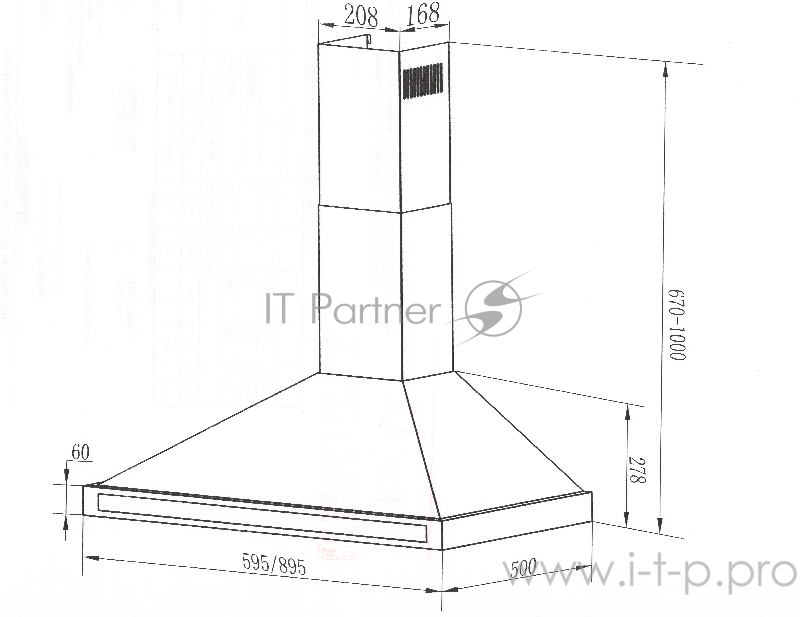 Вытяжка MAUNFELD CORK Plus 90 нержавейка