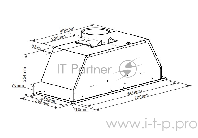 Вытяжка MAUNFELD CROSBY LIGHT 70 нержавеющая сталь