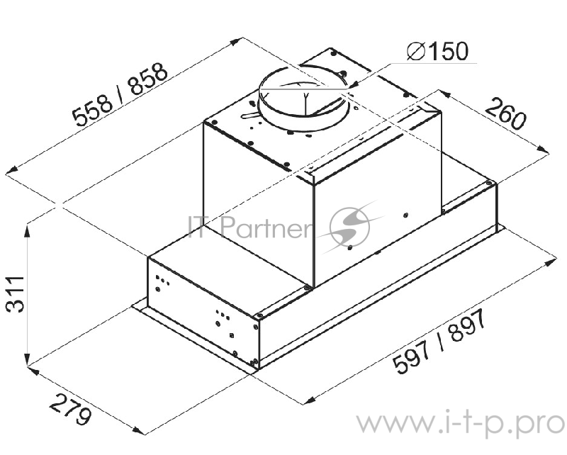 Вытяжка MAUNFELD FANTASY 90 БЕЛЫЙ