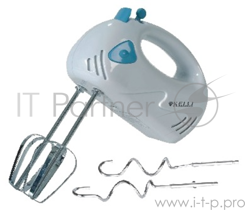 Миксер KELLI KL-5038(Мощность 200Вт. 7 режимов скорости. Съемные насадки. Венчики для взбивания. Насадки для теста. Кнопка извлечения насадок. Современный дизайн.)