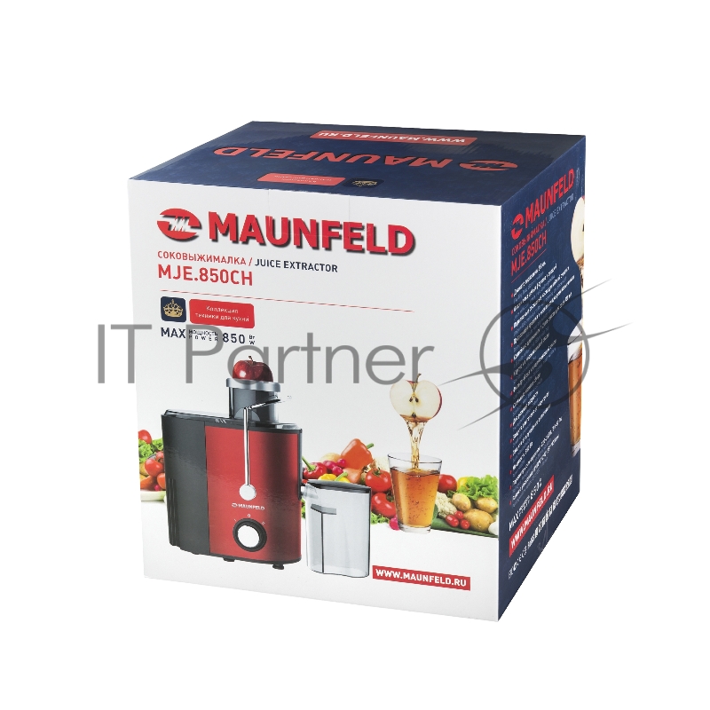 Соковыжималка MAUNFELD MJE.850CH вишневый с перламутром