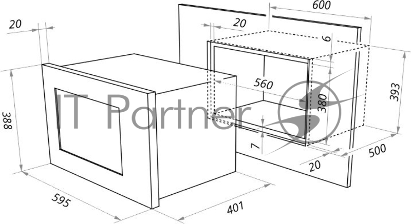 Печь микроволновая электрич. MAUNFELD MBMO.25.7GBG