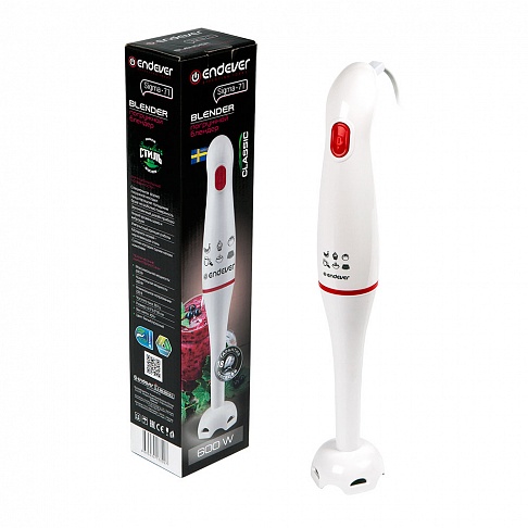 Блендер погружной Endever Sigma-71 белый/красный