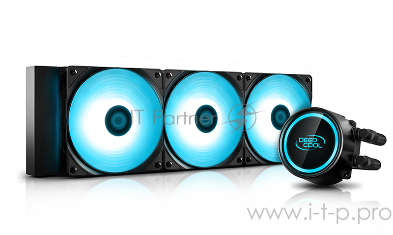 Комплект водяного охлаждения DEEPCOOL GAMMAXX L360 RGB V2 LGA20XX/LGA1366/LGA115X/AM4/AM (6шт/кор,TDP 250W, RGB Lighting, Anti-Leak edition, PWM, TRIPLE FAN) RET