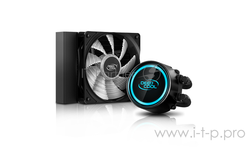 Комплект водяного охлаждения DEEPCOOL GAMMAXX L120 RGB V2 LGA20XX/LGA1366/LGA115X/AM4/AM (8шт/кор,TDP 150W, RGB Lighting, Anti-Leak edition, PWM) RET