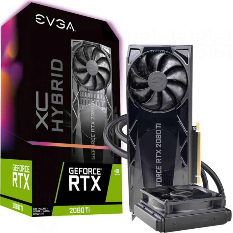 Видеокарта Evga RTX 2080 Ti XC HYBRID GAMING, PCI-Ex16 3.0, 11GB, GDDR6, 352bit, HDMI/3xDP/USB Type-C 11G-P4-2384-KR