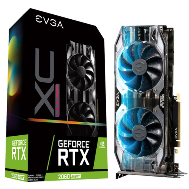 Видеокарта Evga RTX 2060 SUPER XC ULTRA, PCI-Ex16 3.0, 8GB, GDDR6, 256bit, HDMI/3xDP/USB Type-C 08G-P4-3163-KR