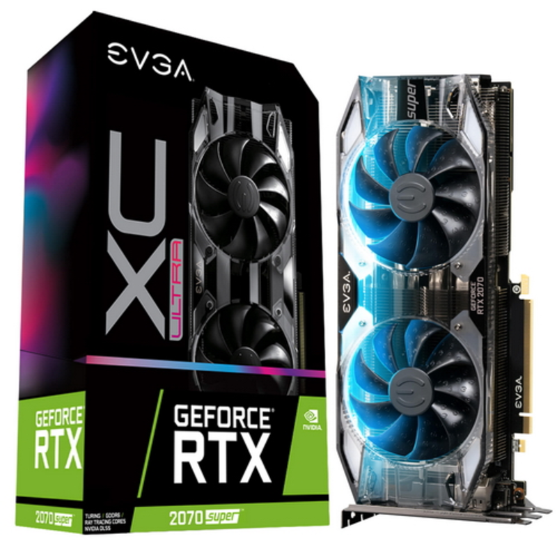 Видеокарта Evga RTX 2070 SUPER XC ULTRA, PCI-Ex16 3.0, 8GB, GDDR6, 256bit, HDMI/3xDP/USB Type-C 08G-P4-3173-KR
