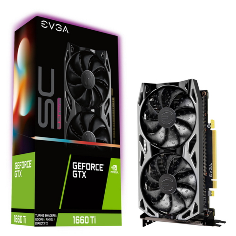 Видеокарта Evga GTX 1660 Ti SC ULTRA GAMING, PCI-Ex16 3.0, 6GB, GDDR6, 192bit DVI-D/HDMI/DP 06G-P4-1667-KR