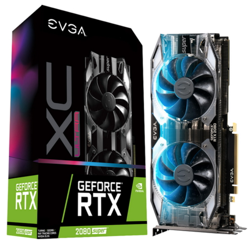Видеокарта Evga RTX 2080 SUPER XC ULTRA, PCI-Ex16 3.0, 8GB, GDDR6, 256bit, HDMI/3xDP USB Type-C (08G-P4-3183-KR)