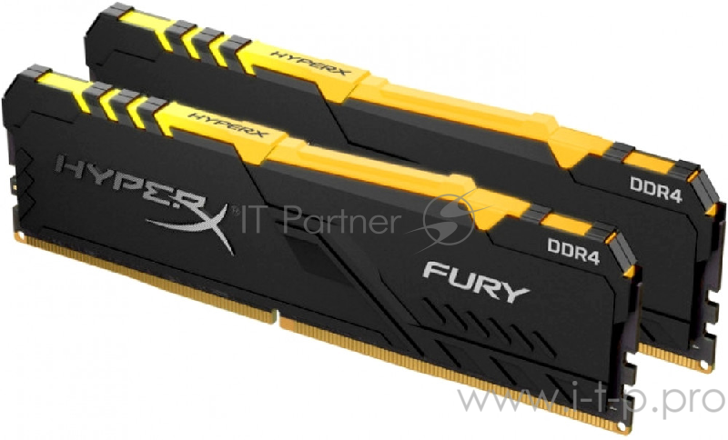 Модуль памяти Kingston DRAM 16GB 2400MHz DDR4 CL15 DIMM (Kit of 2) 1Rx8 HyperX FURY RGB EAN: 740617293180