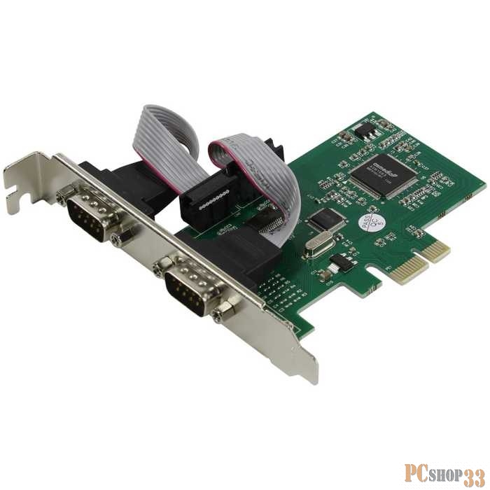 Контроллер ORIENT XWT-PE2SV3 PCI-Express x1, разъёмы: 2x Serial Port RS232, 2x DB9 Male (9pin)