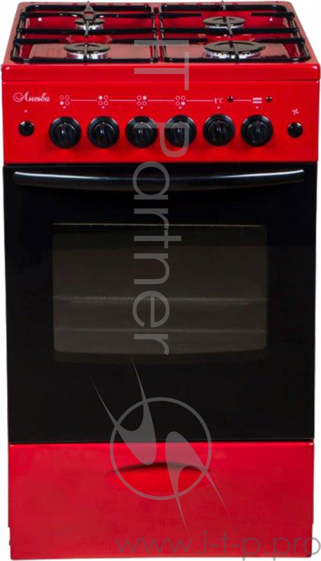 Плита Комбинированная Лысьва ЭГ 401 МС-2у вишневый (стеклянная крышка)