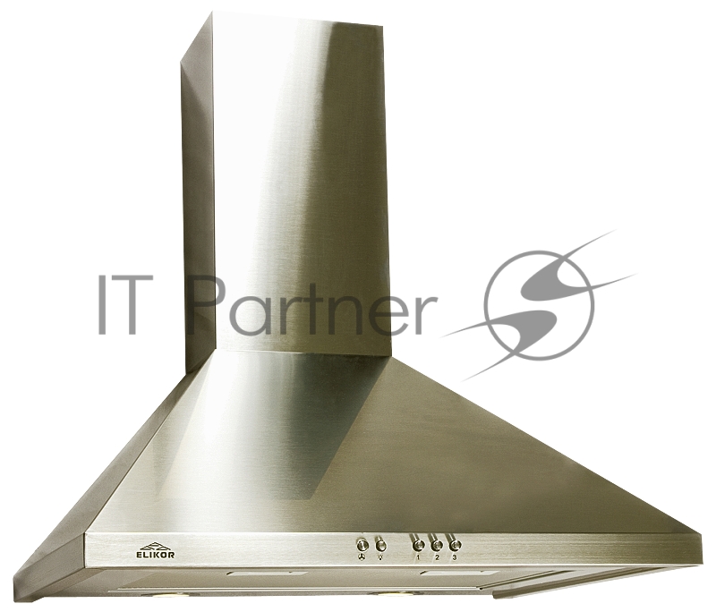 Вытяжка каминная Elikor Оптима 60Н-400-К3Л нержавеющая сталь управление: кнопочное (1 мотор)