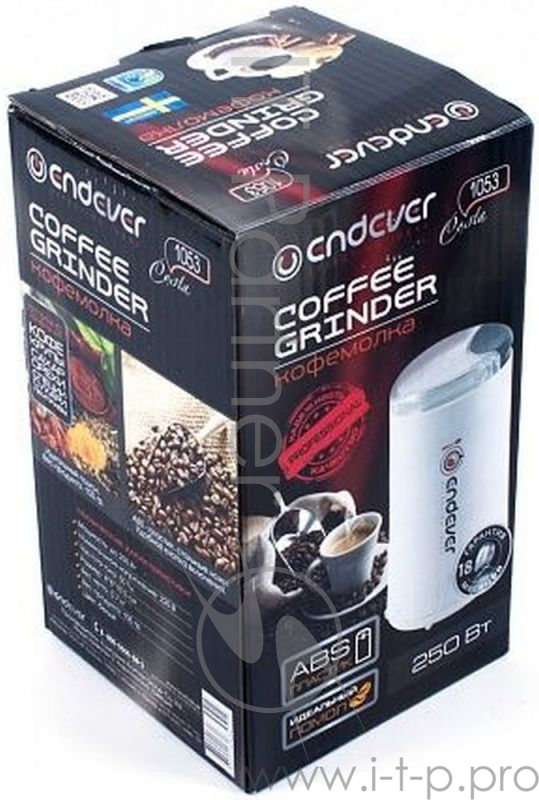 Кофемолка Costa-1053, 250 Вт, 15000 об/мин, вес продукта для помола 100 гр, ABS-пластик, защита от перегрева двигателя