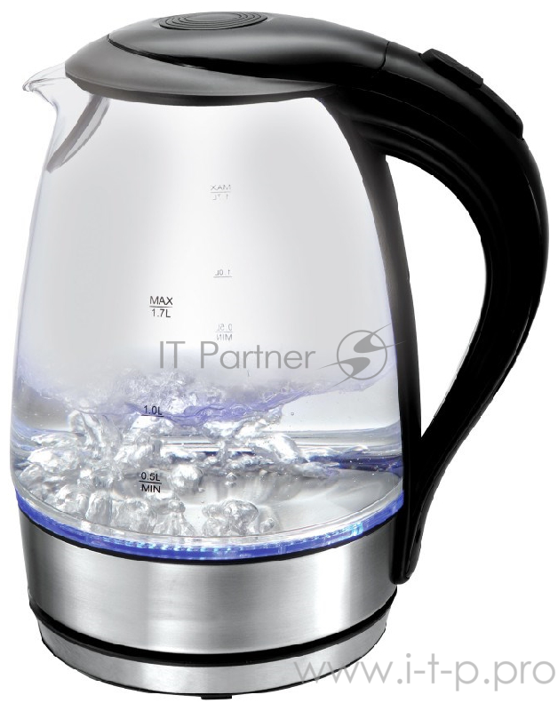 Чайник KELLI KL-1462 стекло(Объем 1.7л. Мощность 1850-2200Вт. Термостойкое боросиликатное стекло, внутр. подсветка. Автомат. отключение Шкала уровня воды. Защита чайника от включения без воды. Поворот корпуса на 360°. Закрытый нагреват. элемент.)
