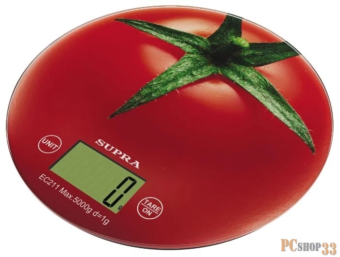 Весы Весы кухонные электронные SUPRA BSS-4300 tomato